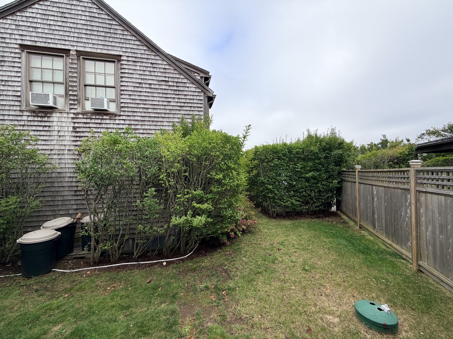 Private fenced lawn