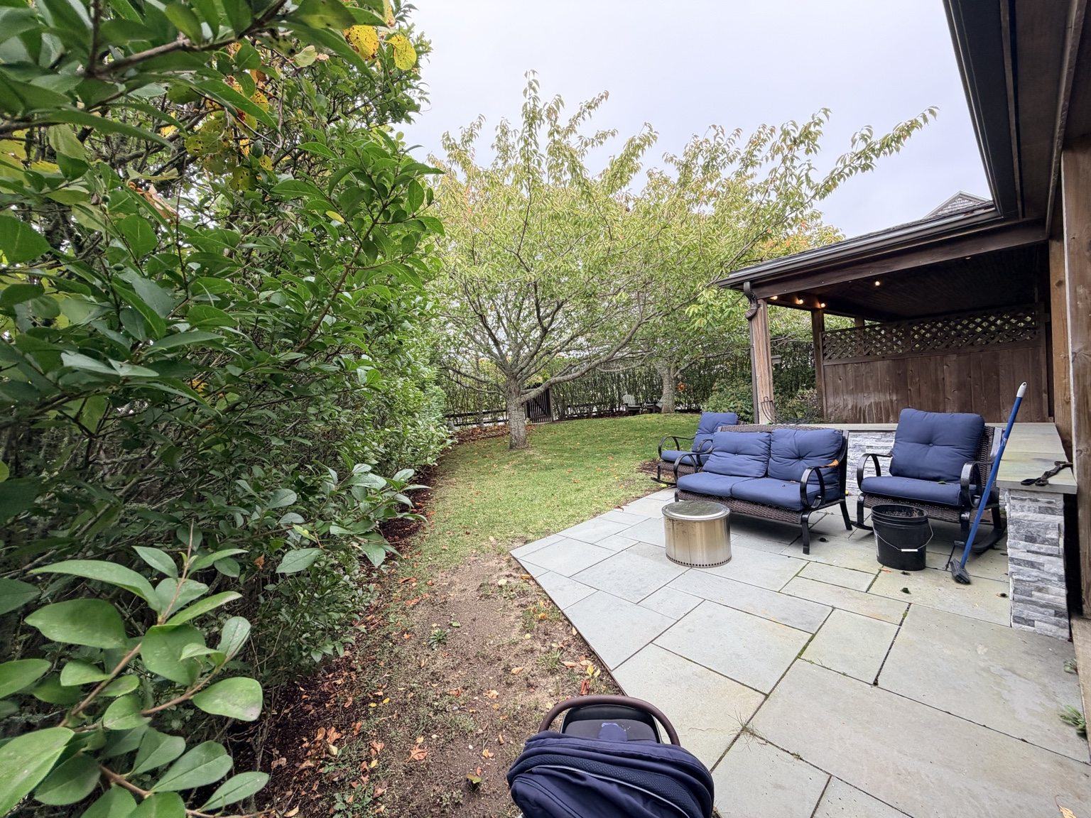 Bluestone patio and covered porch